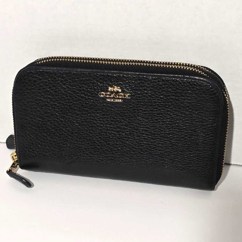 COACH Large Double Zip Wallet